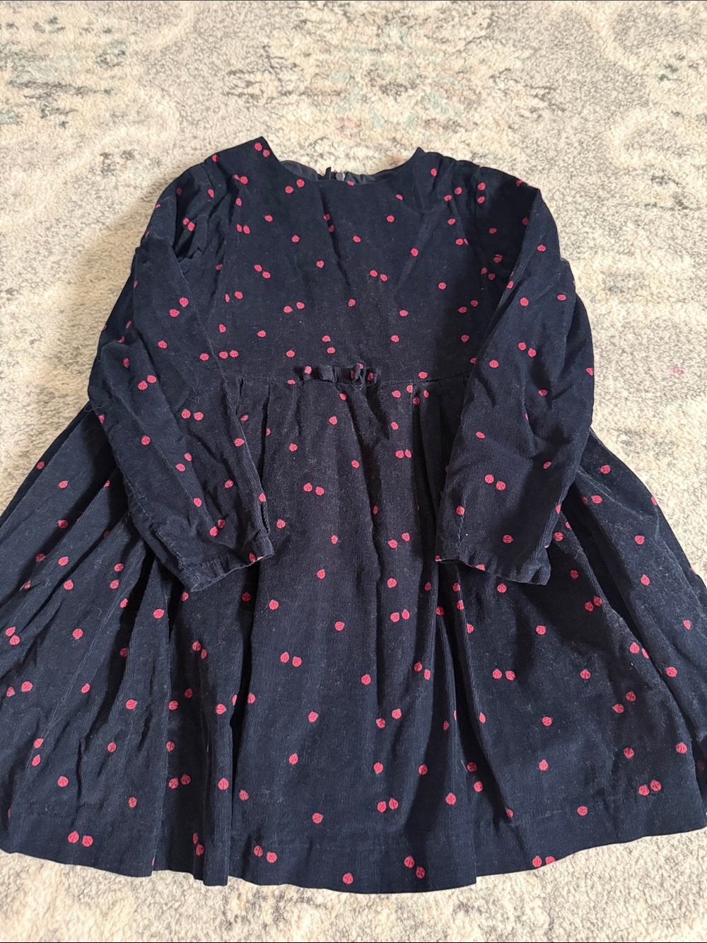 Girls Jacadi Ladybug Corduroy Dress - Picture 2 of 8